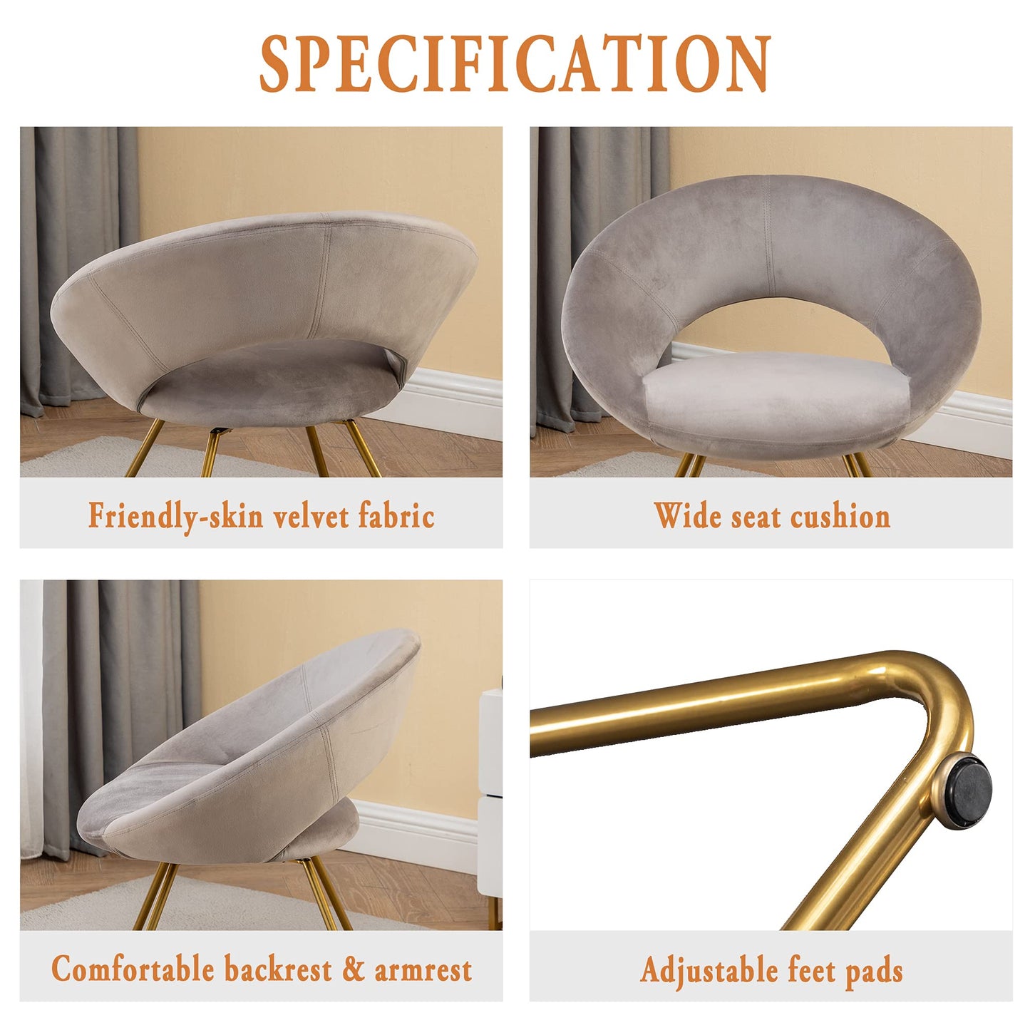 Awonde Modern Upholstered Swivel Accent Chairs Set of 2