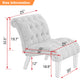 Awonde Modern Accent Chair Armless Bedroom Living Room Chairs
