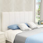 Awonde Upholstered Headboard Queen, Full Foldable White Headboard for Queen Size Bed Faux Leather Wall
