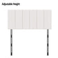 Awonde Upholstered Headboard Queen, Full Foldable White Headboard for Queen Size Bed Faux Leather Wall